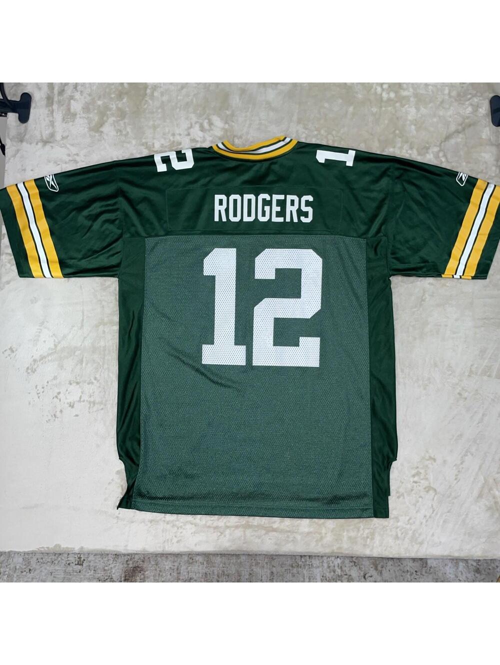 Reebok NFL Green Bay Packers Aaron Rodgers #12 Football Jersey Men’s Size XL